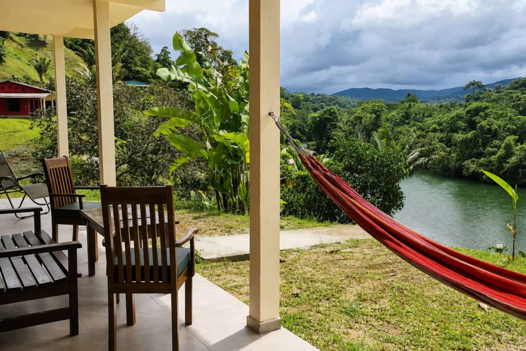 Hängematte auf der Veranda der Casa Rosado